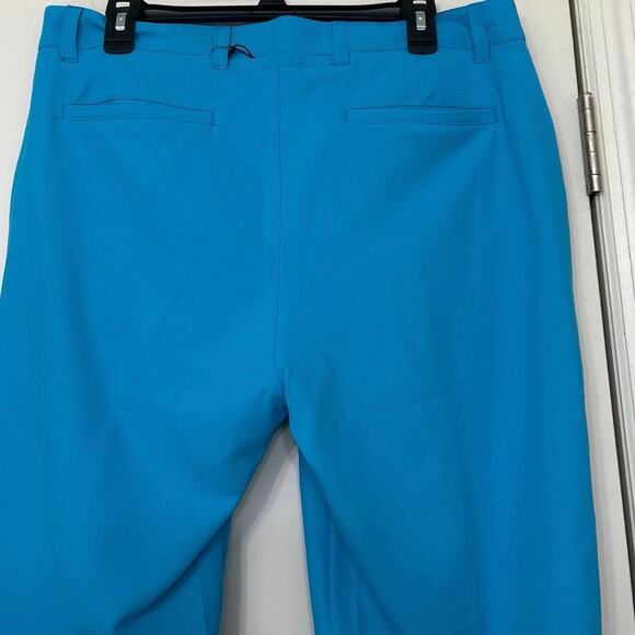 Matte Grey Wayfarer Golf Pants 34/30 Hawaiian Ocean Blue Performance Stretch New - Picture 7 of 11
